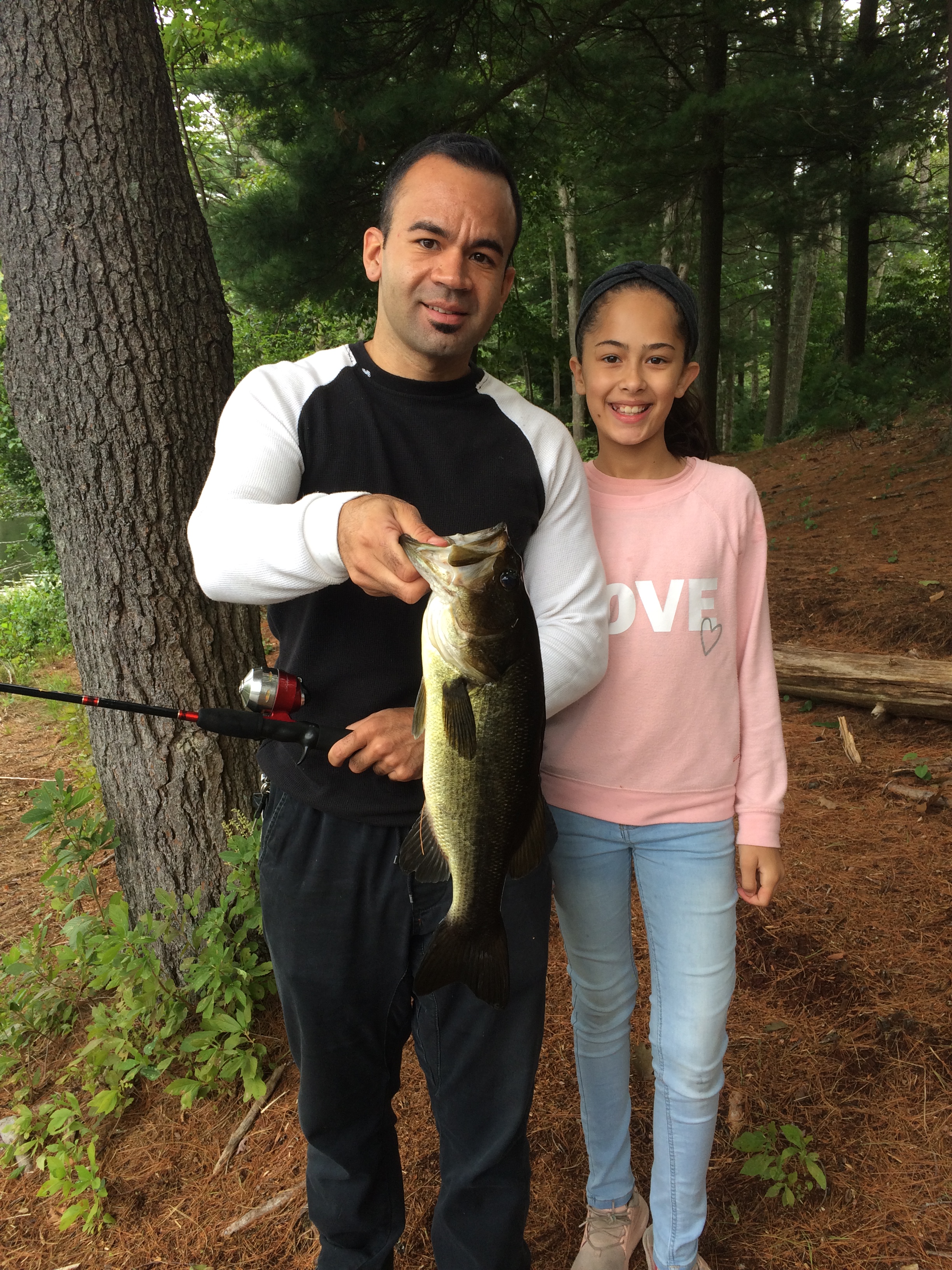 Father daughter fishing team